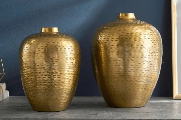 Elegantes Vasen 2er Set gold 5