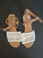 Sandales femme style ethnique blanc et brun taille 39 neuf