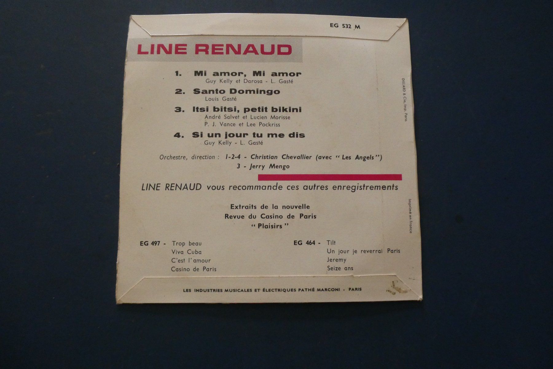 Schallplatten: Line Renaud , édition pathé – Gebraucht aus Fontaines NE von monloisir 1