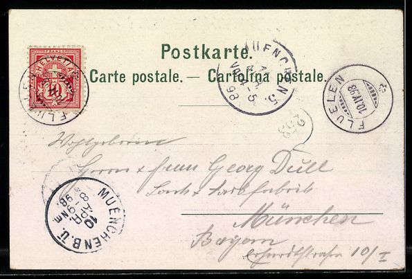 Cartoline postali: Litho Brunnen, Vierwaldstättersee, Vitz – Usato da Berlin venduto da bartko-reher 1