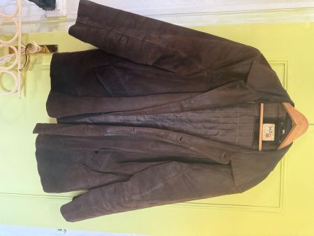 Veste en cuir marron John Parker 1986 - Style vintage