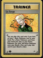 Lt. Surge 1st Edition 101/132 Gym Heroes Pokemon