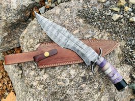 Damast Messer feststehend 39cm hürlimann No. 36 NEU