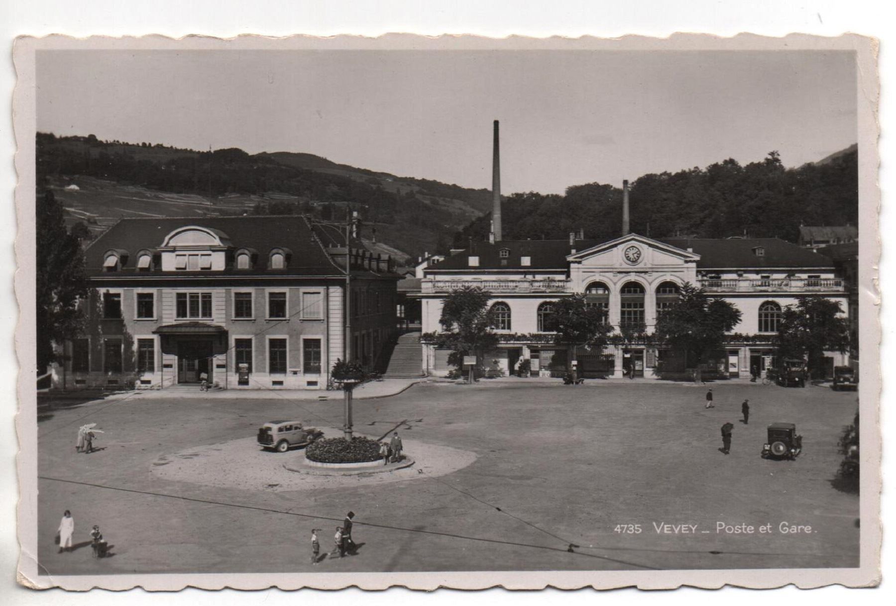 Cartoline postali: VEVEY Poste et Gare, Oldtimer, Auto – Usato da Jona venduto da philajona