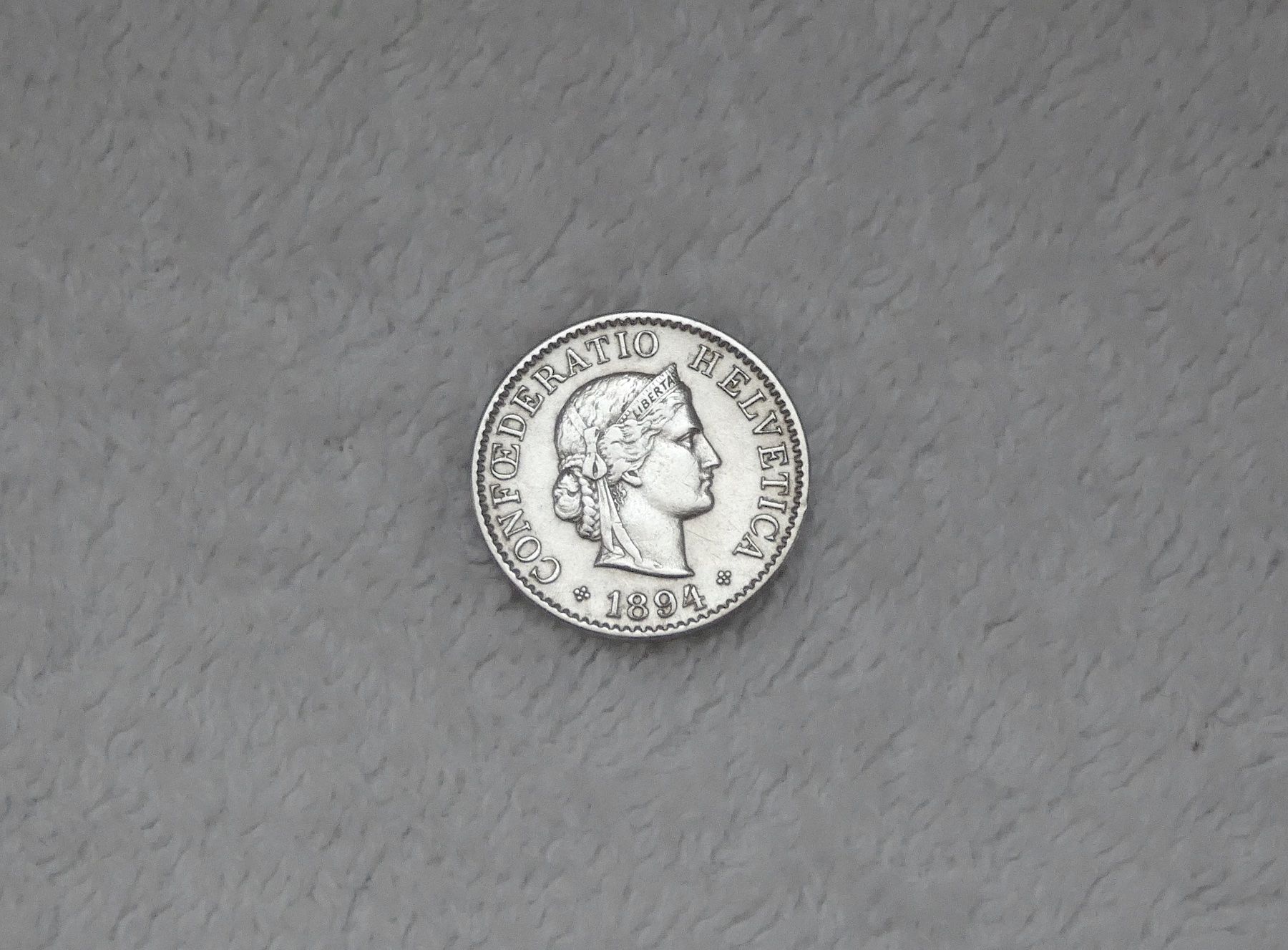 Tutti le monete: 5 centimes/rappen 1894 – Usato da Nyon venduto da Ilmi09