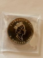 Kanada Silbermünze 5 Dollar 1991 1 Unze Maple Leaf 