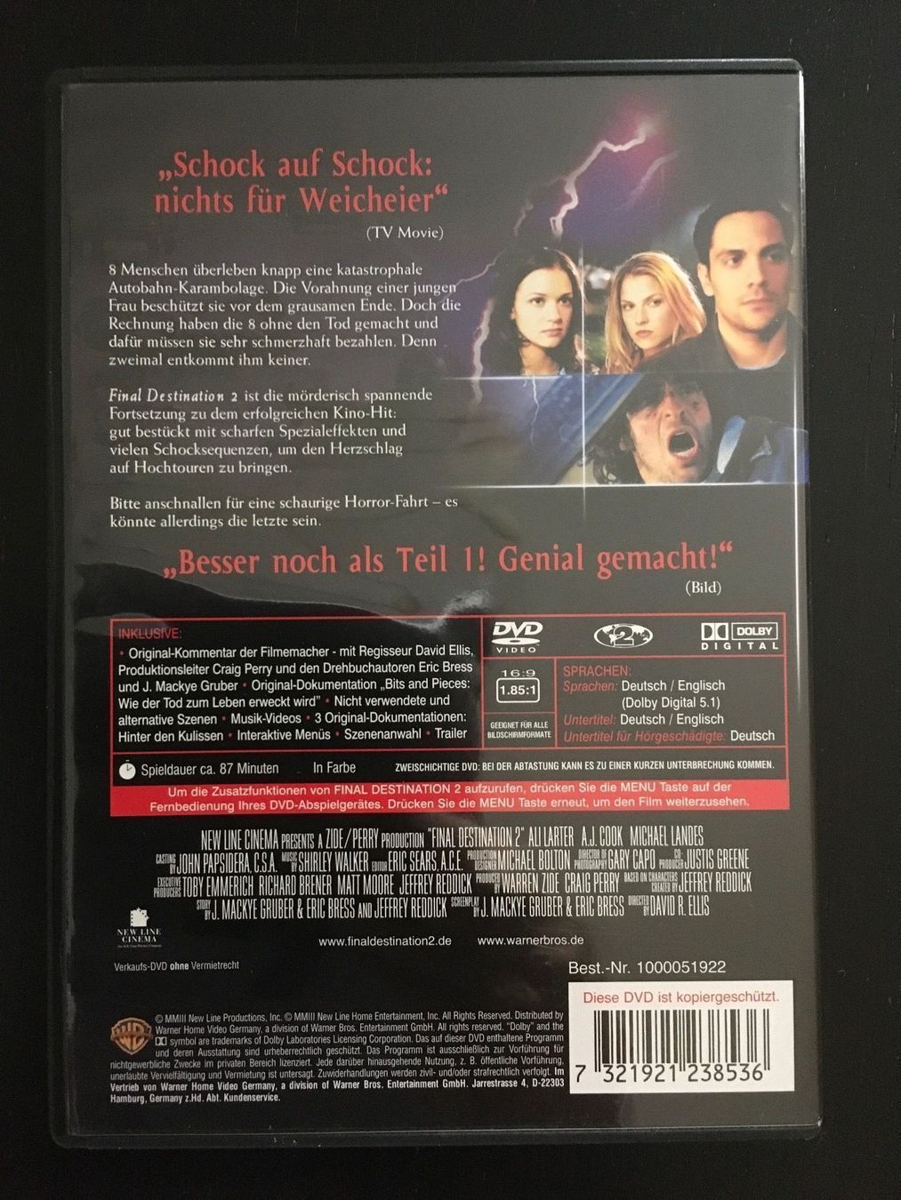 Tutti i DVDs: DVD Final Destination 2 – Usato da Regensdorf venduto da scheissspiel 1