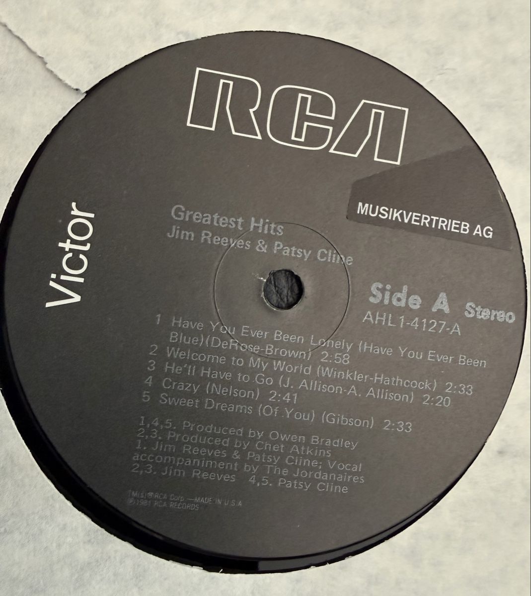 Schallplatten: Jim Reeves & Patsy Cline - Greatest Hits Schallplatte – Gebraucht aus Goldach von Messerguru 4