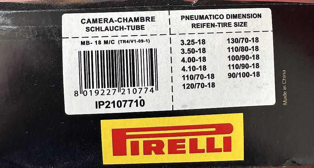 Alle Motorradersatzteile: Pirelli Motorrad Schlauch 2107610 – Neu und originalverpackt aus Dättlikon von Becd