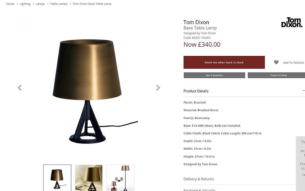 Lampade: 4 Tom Dixon lamps. – Usato da Genève venduto da stephen_gva