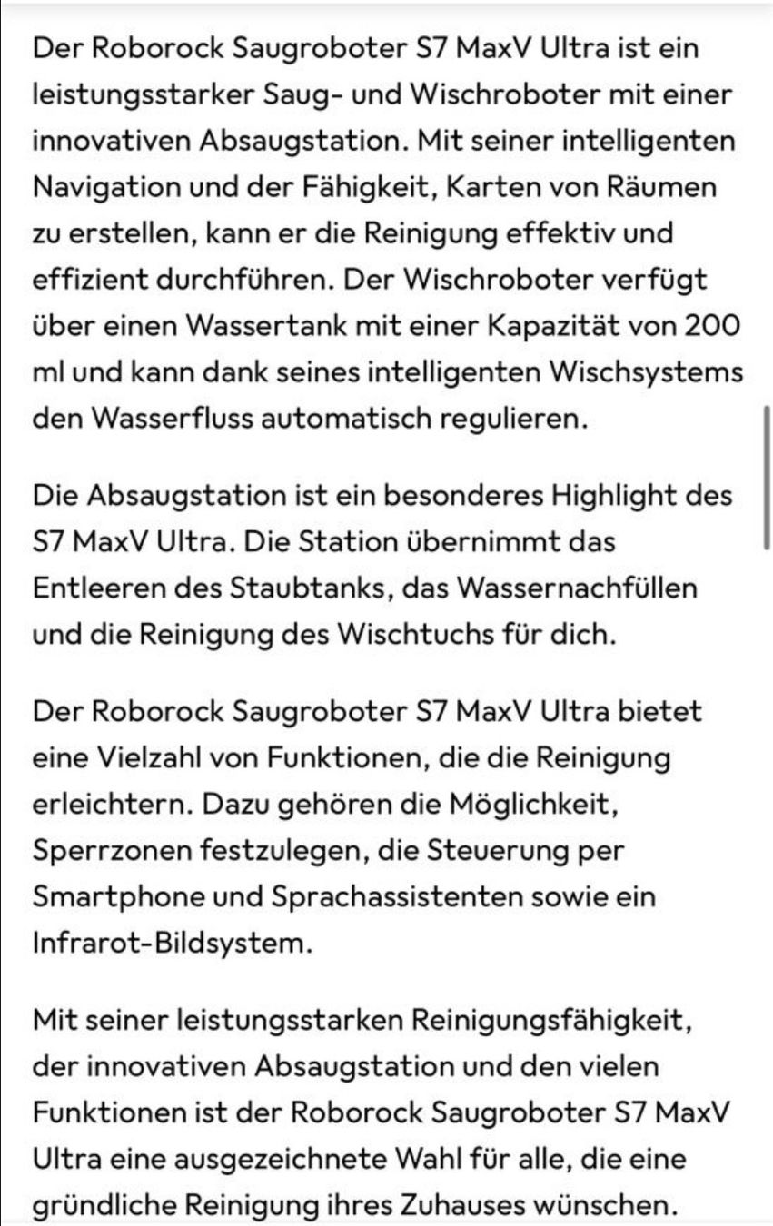 Roborock Aspirapolveri & Accessori: Saugroboter Roborock S7 MaxV Ultra – Usato da Luzern venduto da lilly_67 5