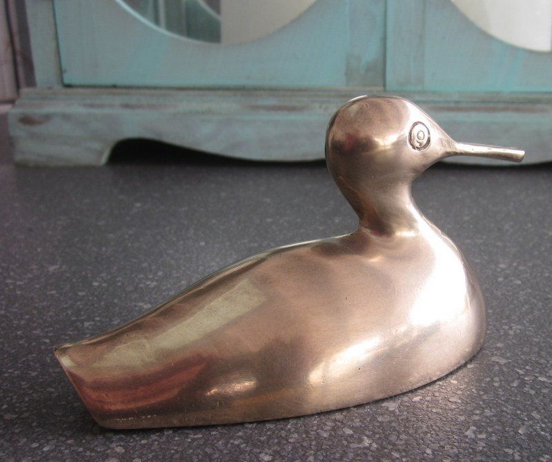 Figuren: Vintage Messing Ente, Briefbeschwerer, Deko – Gebraucht aus Bischofszell von raika 4