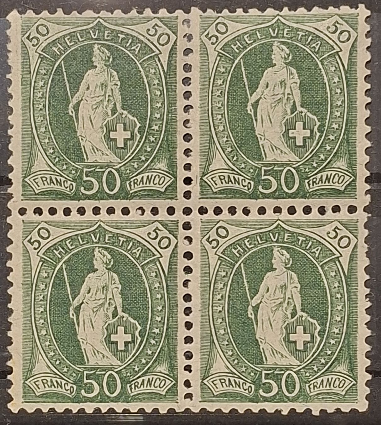 Alle Briefmarken: Stehende Helvetia 98A ** Kat. 100.- – Gebraucht aus Balgach von SIMEON27
