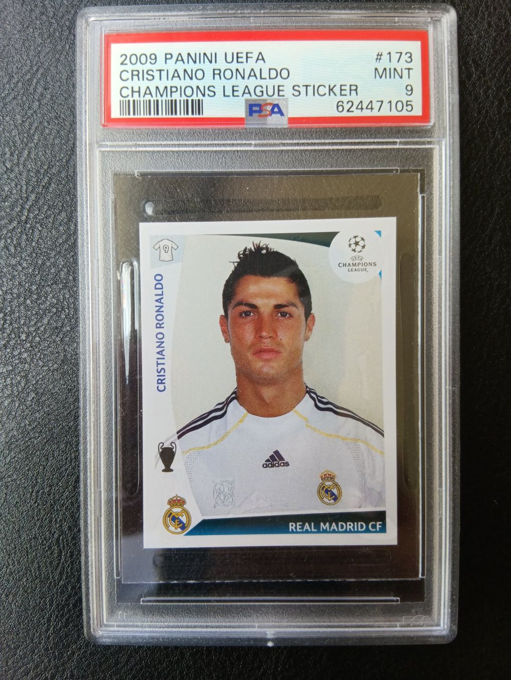 Panini Carte collezionabili: 2009 Panini Christiano Ronaldo PSA 9 #173 – Usato da Steinen venduto da antikesundseltenes