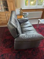2er Sofa, Leder, 143x74xRückenhöhe 86 cm, anthrazit 