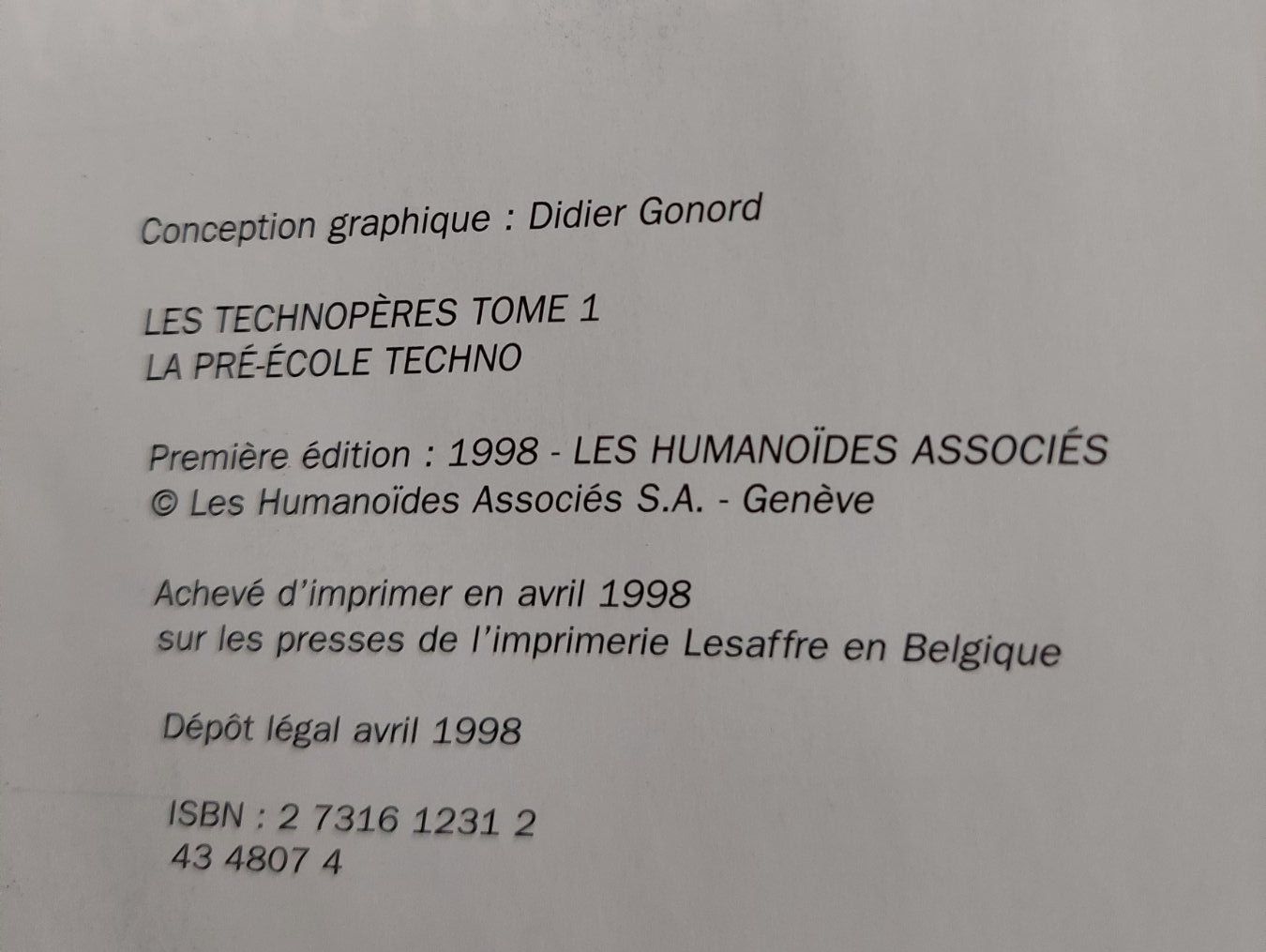 Fumetti: Les Technopères T1 EO 1998 BE+ – Usato da Genève venduto da Blu_BD 2