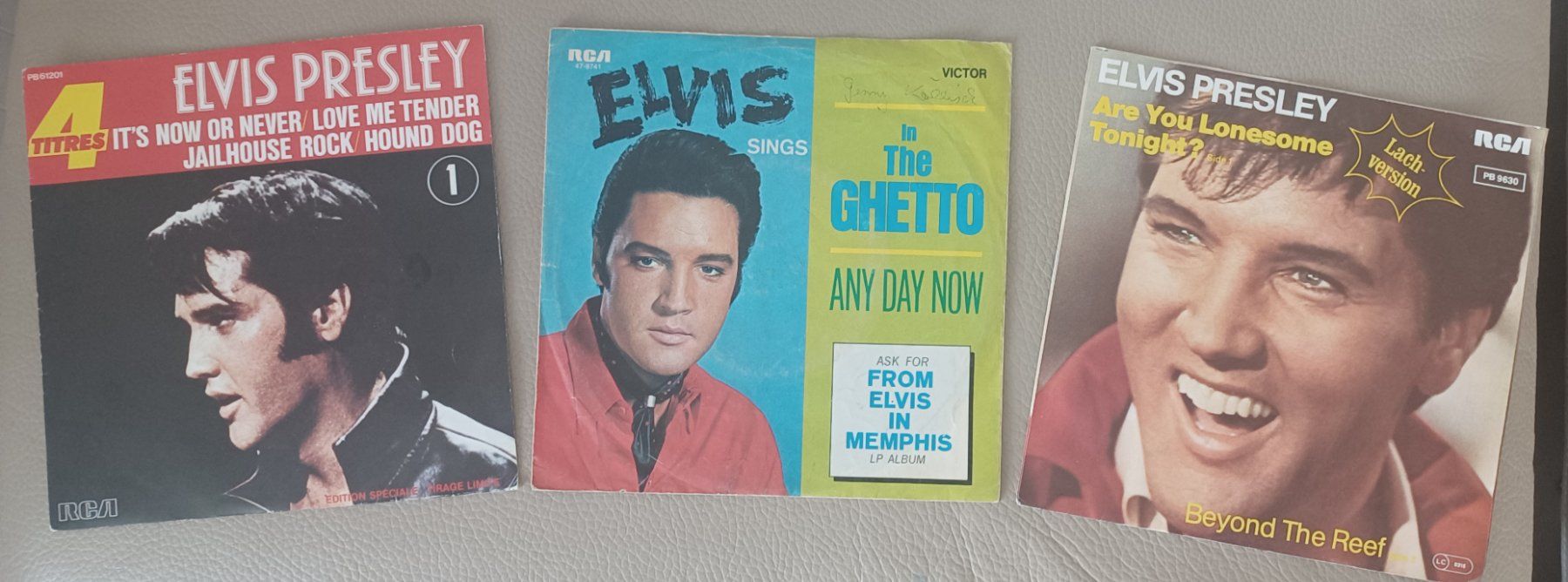 Schallplatten: 3 × 7" Single ELVIS PRESLEY – Gebraucht aus Hägendorf von Plattenhardt
