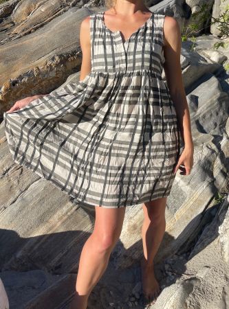Kookai Abito di viscosa a quadri - Tg M/L- Nuovo!