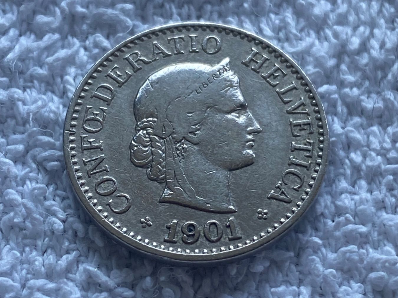 Tutti le monete: 10 centimes/rappen 1901 – Usato da Nyon venduto da Ilmi09