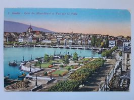 Geneve Quai du Mont-Blanc et Vue sur la Ville