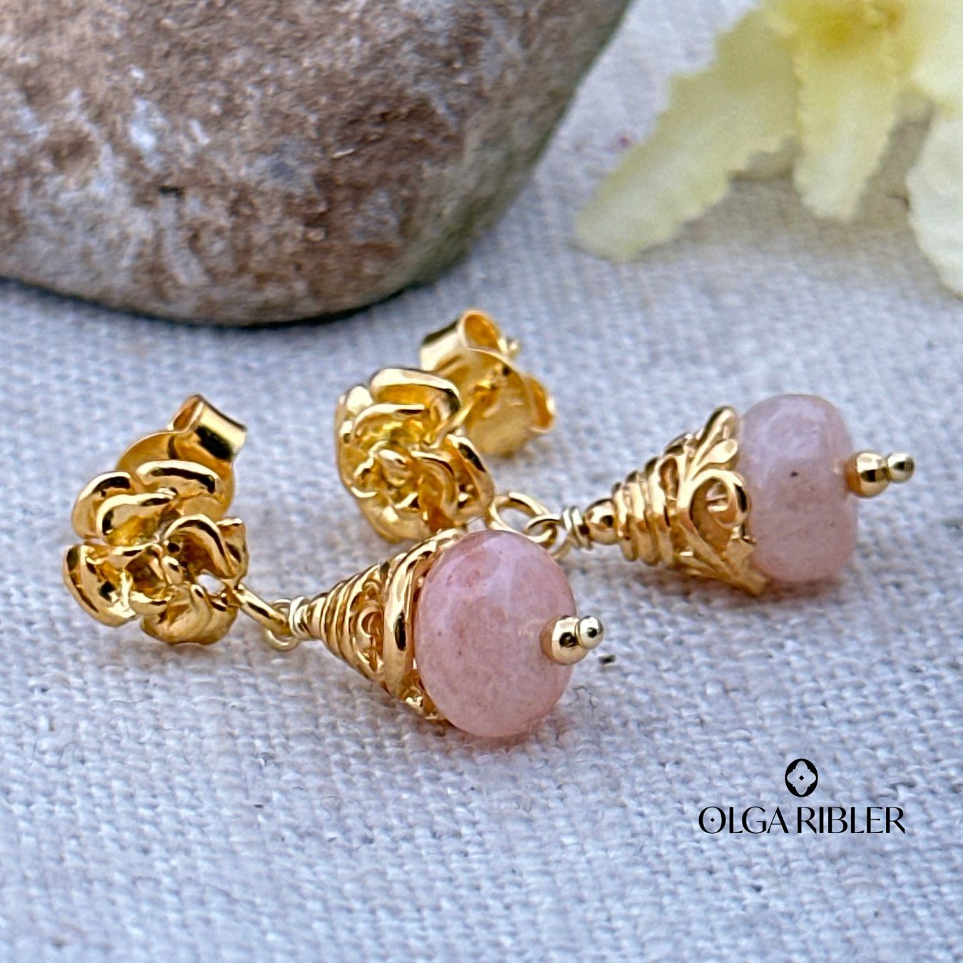 Olga Ribler Orecchini pendenti & Orecchini a lobo: Ohrstecker mit Morganite - Sterling Silber 925 – Nuovo (secondo la descrizione) da Luzern venduto da Schmuckoutlet 4