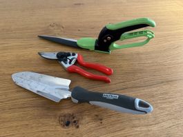 Gartenset Felco Rebschere Merox Schaufel und Grasschere