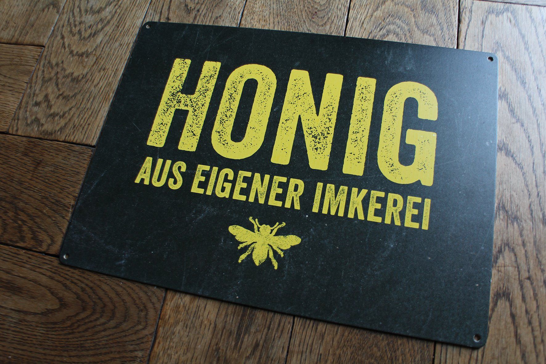 Insegne: Imkerei, Bienen, Honigschild / Blechschild – Usato da Männedorf venduto da Alpen-Anemone 1