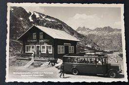 RESTAURANT ALPENRÖSLI, Grimselpasshöhe, Saurer Postauto