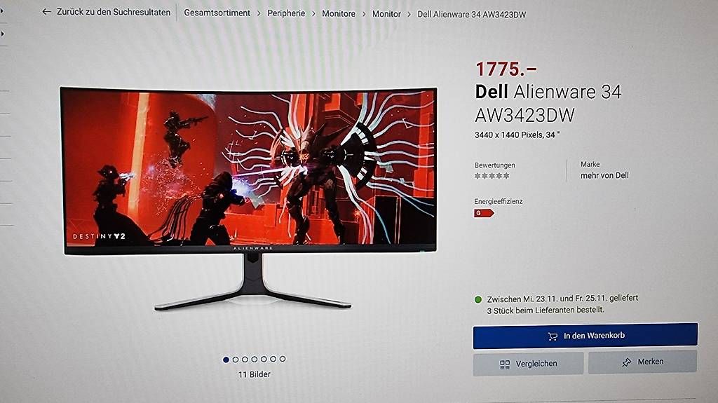 Alienware Monitore: Alienware AW3423DW – Gebraucht aus Unterengstringen von Baldyman 3