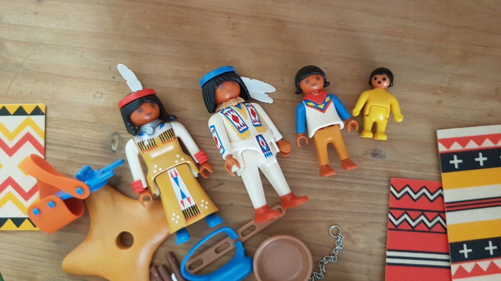 PLAYMOBIL 3X Fixations Toile tipi tente Indien Western 3733 3870 3871
