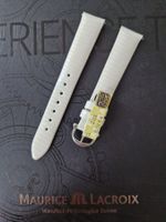 Maurice Lacroix Uhrenarmband aus Eidechs Leder - Weiss(15mm)