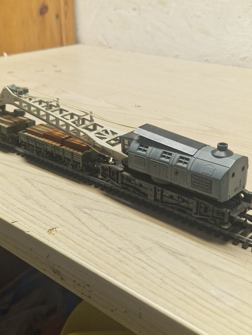 Fleischmann Modelleisenbahnen: Fleischmann 5597 - Dampfkranzug KRUPP/DB HO – Gebraucht aus Herzogenbuchsee von ioa_zcm6 6