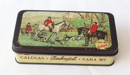 Antike Blechdose Ambrosoli Chile Calugas Karamellbonbons