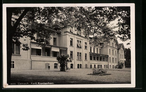 Cartoline postali: AK Uznach, Kant. Krankenhaus – Usato da Berlin venduto da bartko-reher