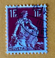  Nr.115 Sitzende Helvetia mit Schwert GESTEMPELT   