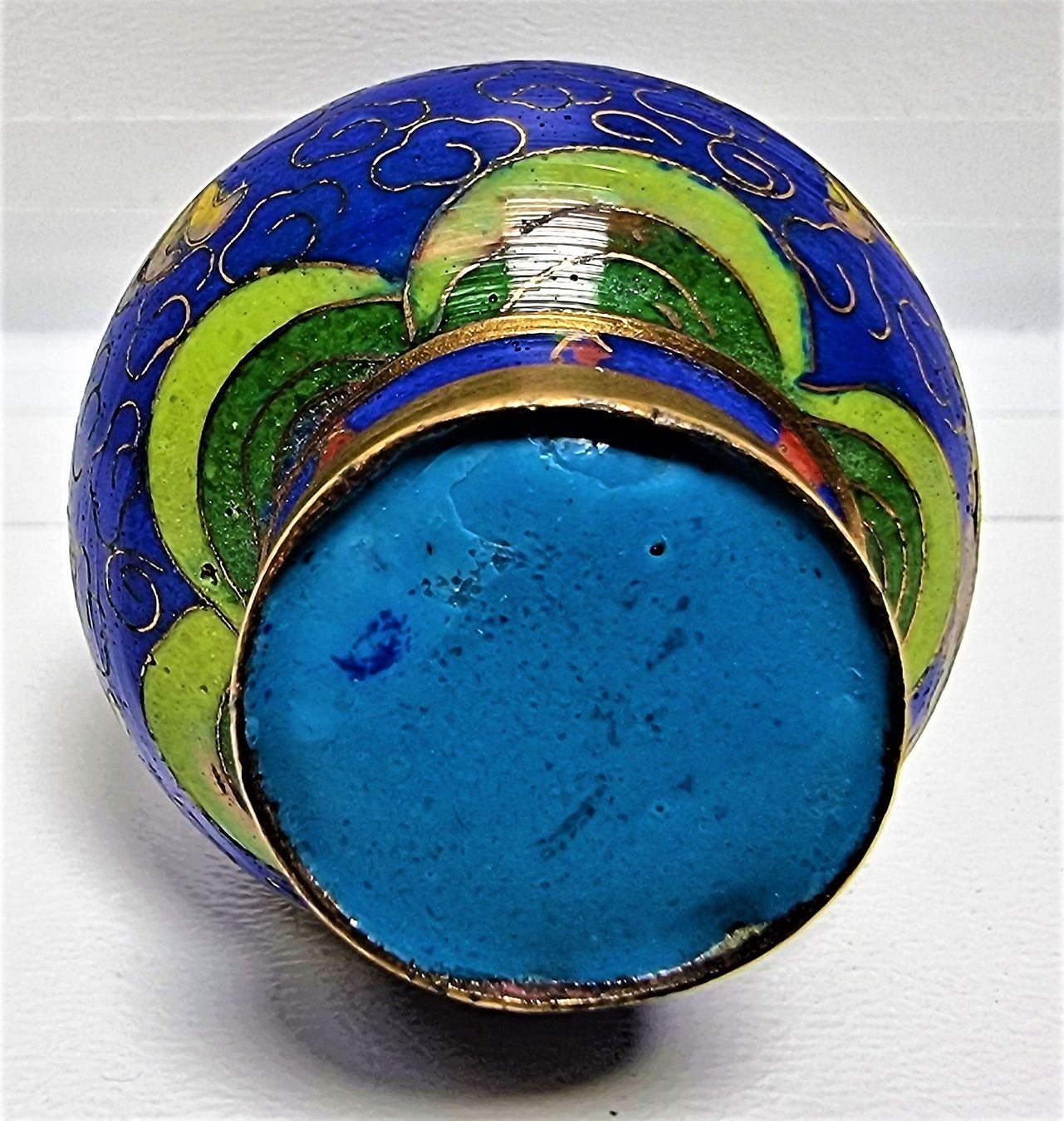 Tutte le decorazioni: Chinesische Cloisonné mit Deckel in Form einer Vase – Usato da Emmenbrücke venduto da Lenssen 4