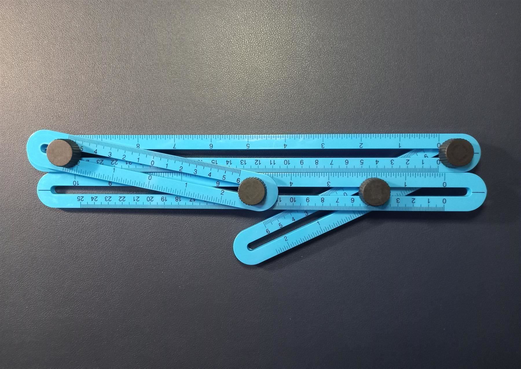 Tutti gli attrezzi: Vierfalten Multi-Winkel Lineal / Règle multi-angle – Nuovo (secondo la descrizione) da Lausanne venduto da novastoris 1