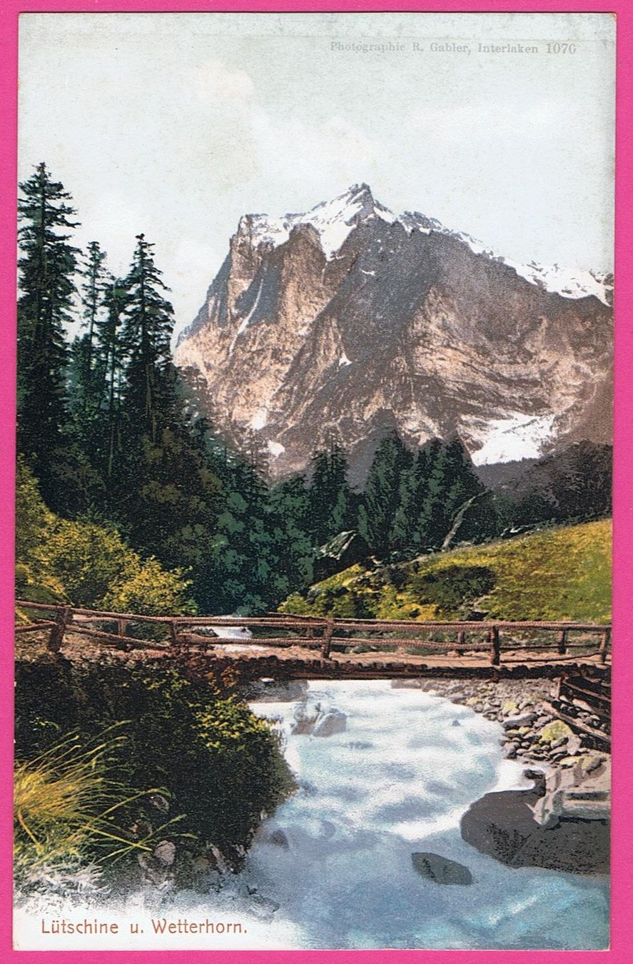 Cartoline postali: Lütschine u. Wetterhorn – Usato da Einsiedeln venduto da dillie