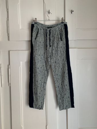 OPUS - Hose khaki geblümt locker 34