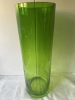 Grosse grüne Glasvase Bodenvase Deko Höhe 45cm D. 14,6