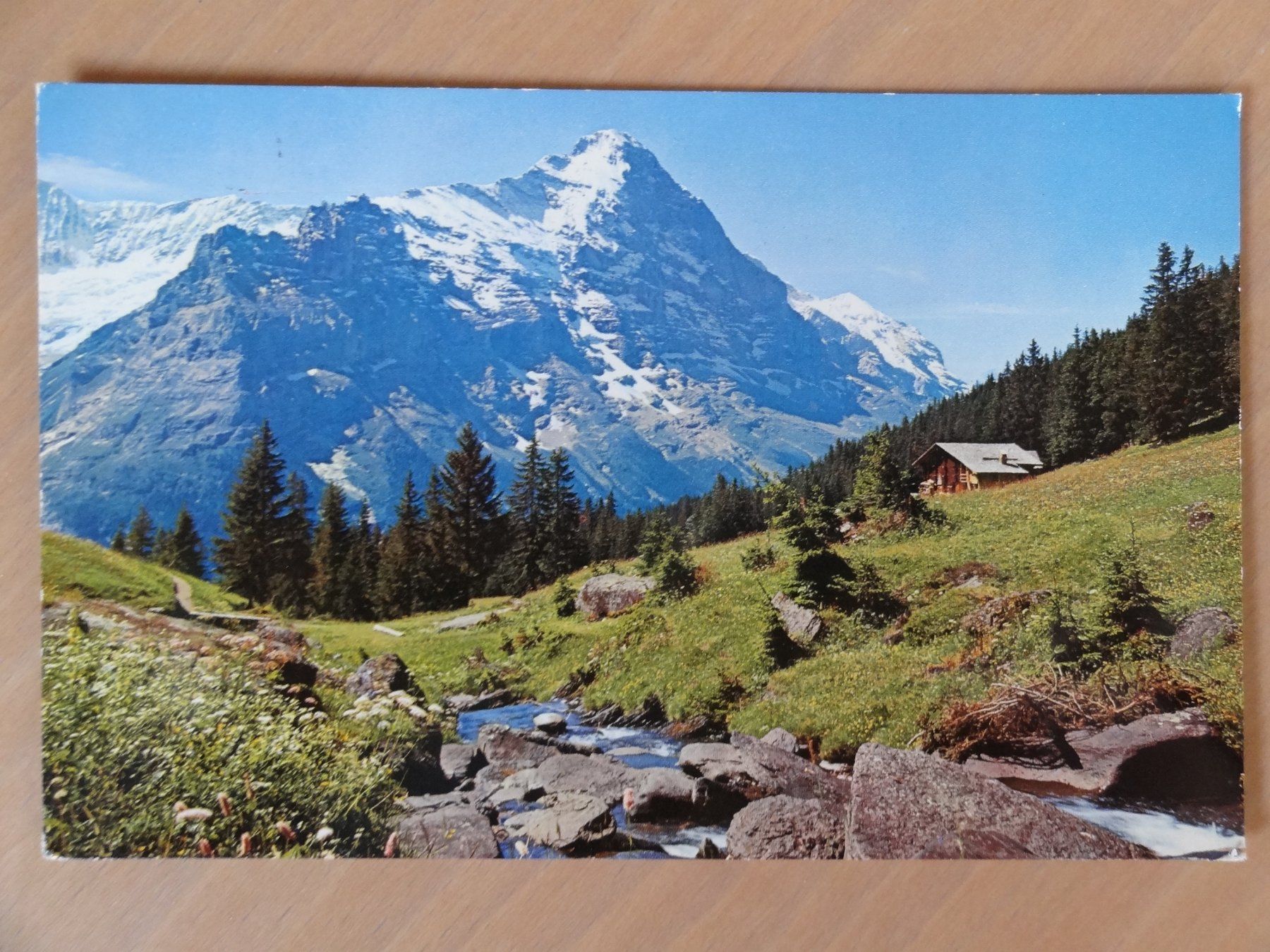 Cartoline postali: Grindelwald - Eiger - 1977 – Usato da St Léonard venduto da Riglin