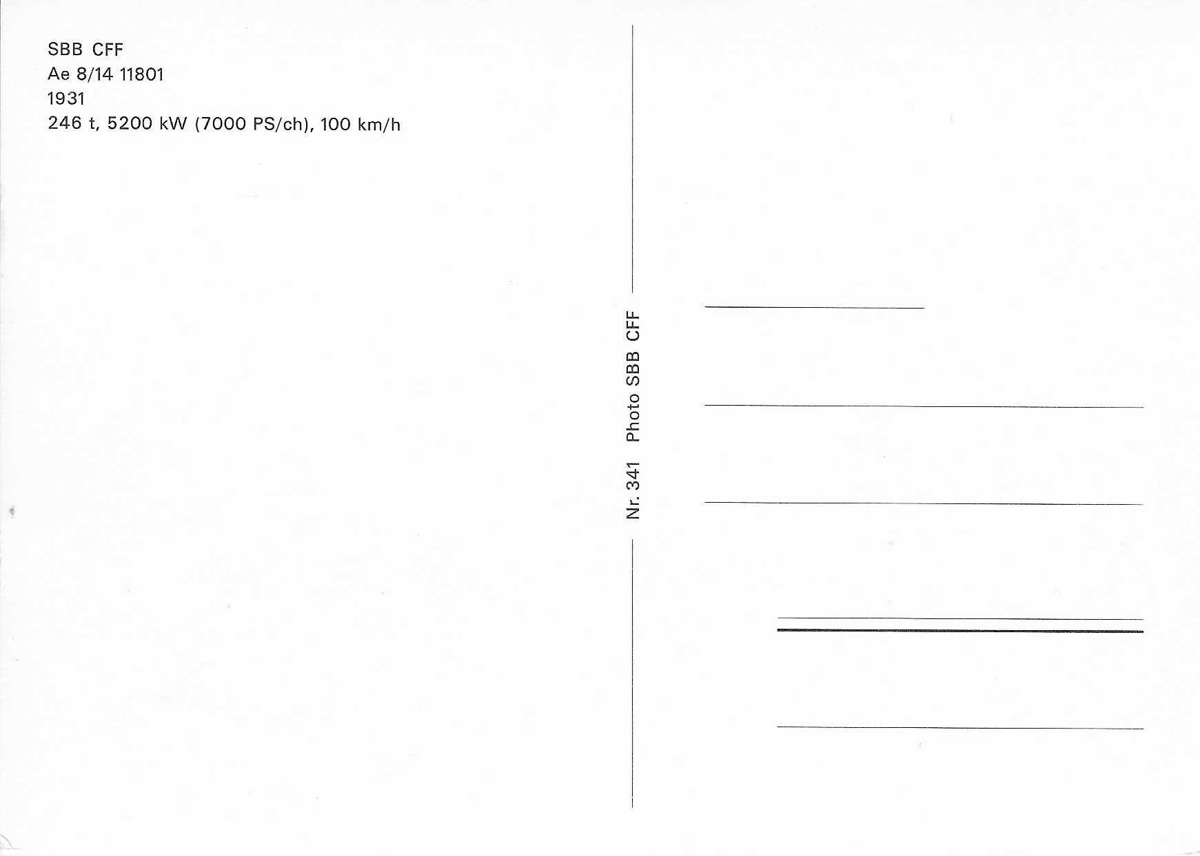 Cartoline postali: SBB CFF Ae 8/14 11801 1931 – Nuovo (secondo la descrizione) da Rothrist venduto da Stranglehold 1