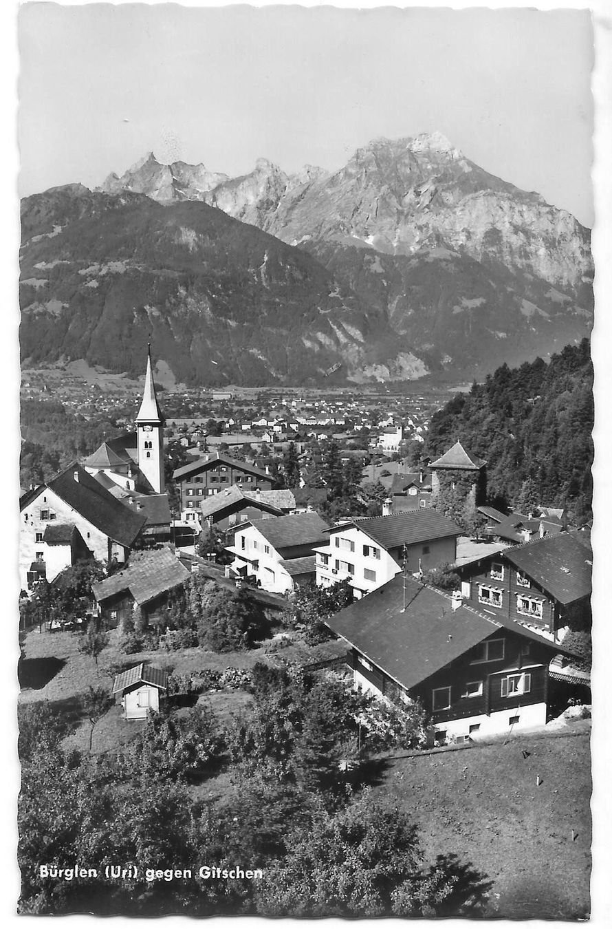 Cartoline postali: Bürglen gegen Gitschen – Usato da Olten venduto da clotaldi