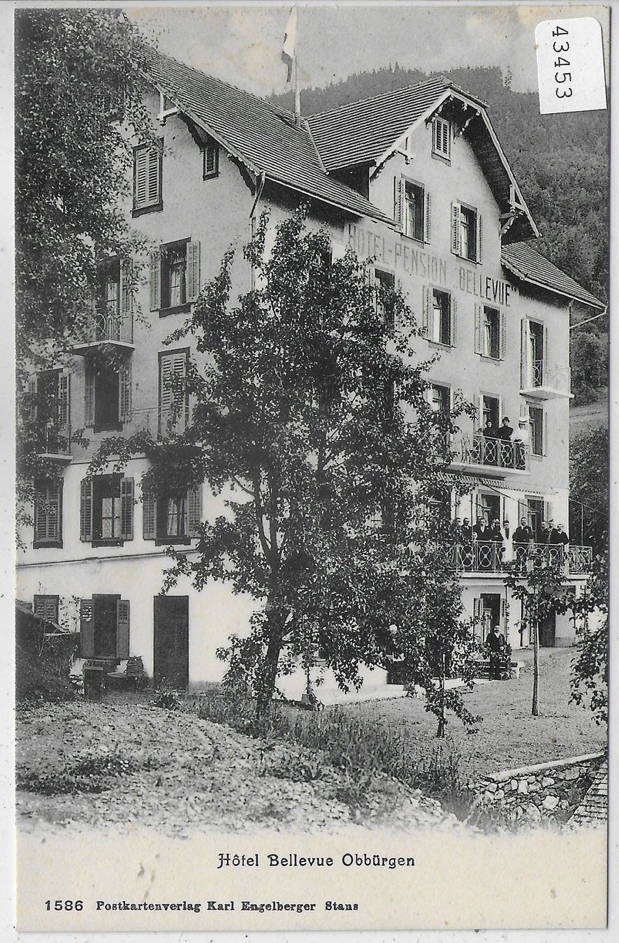 Cartoline postali: Hotel Bellevue Obbürgen – Usato da Ettingen venduto da Kartenplanet