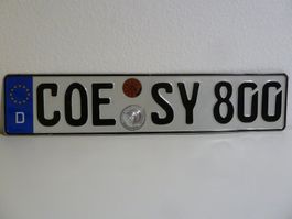 Nummernschild / Kfz-Kennzeichen Deutschland COE SY 800 m. EU