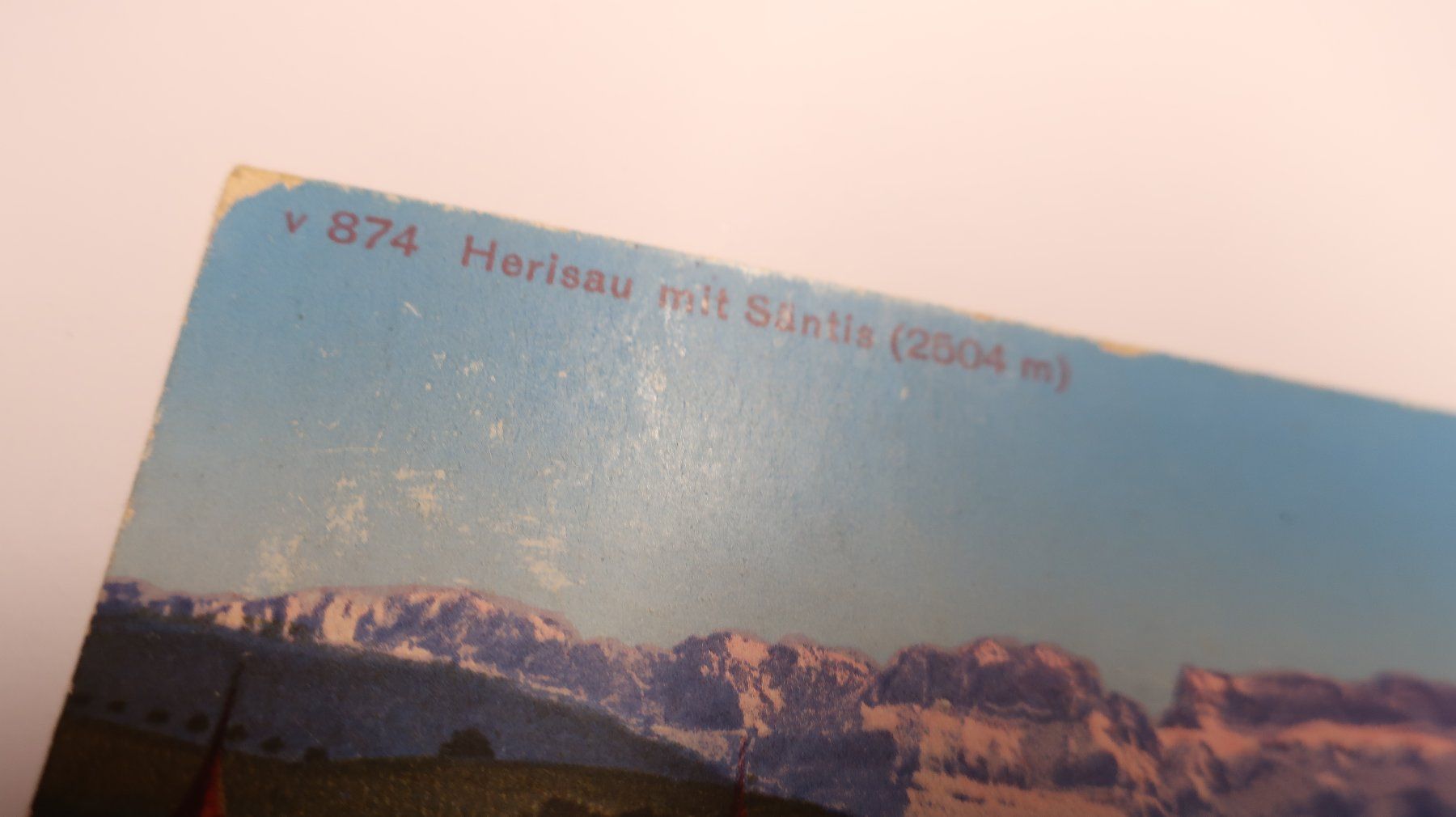 Ansichtskarten: Herisau mit Säntis N° 874  1925 – Defekt aus Cormoret von Pascalll2001 3