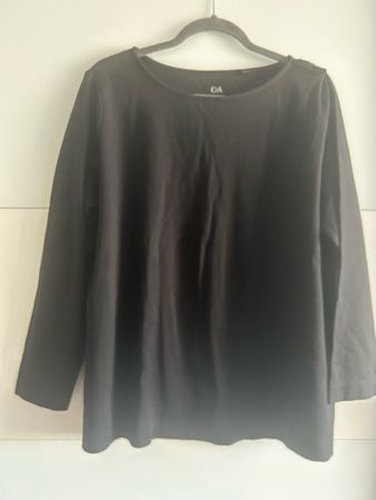 C&A Schwarz Langarmshirt Gr. XXL Frühlings-Sale 🌸