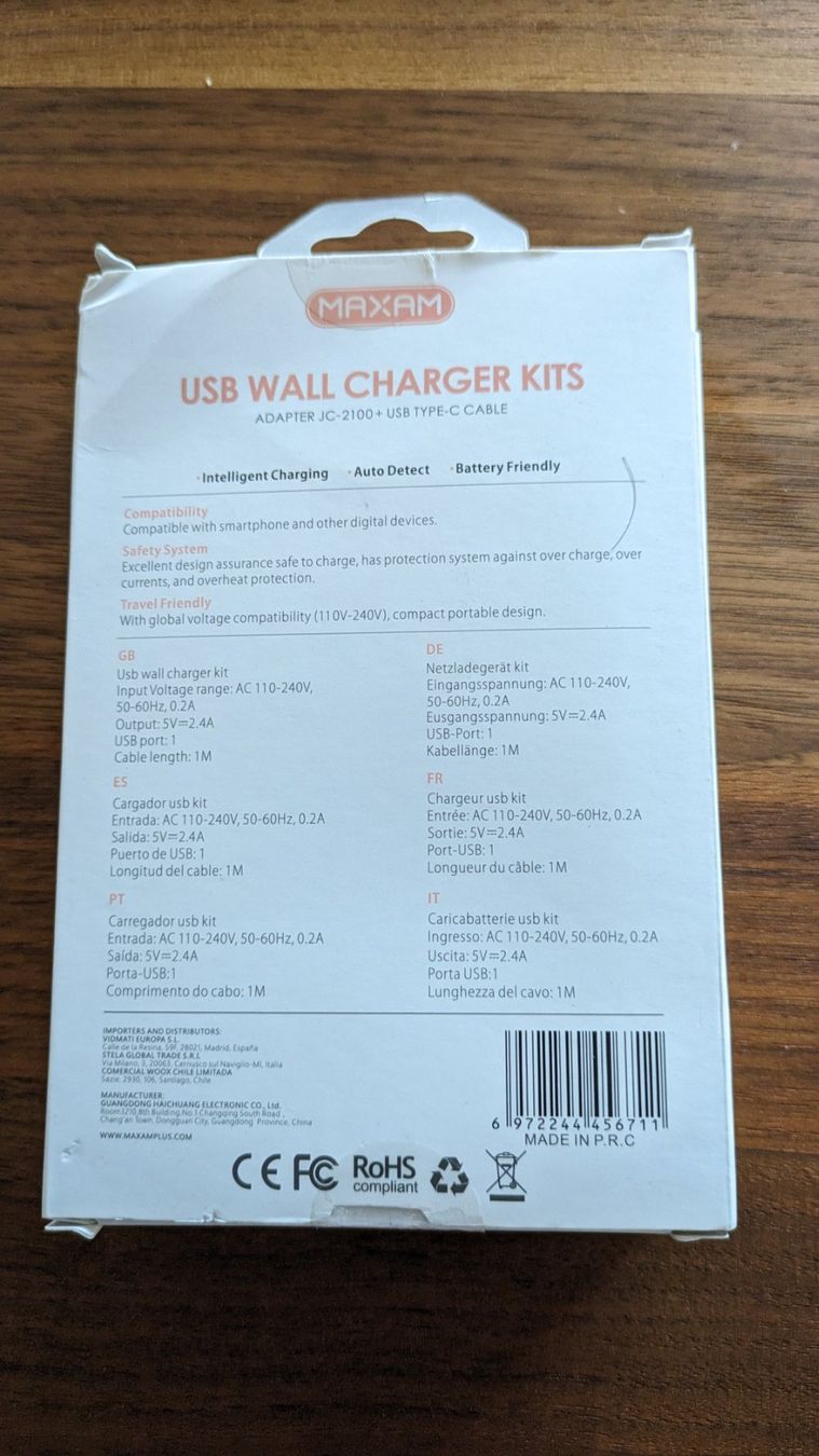 Caricabatterie: USB Ladegerät USB-C – Nuovo (secondo la descrizione) da Dietikon venduto da alinghi44 3