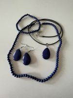 Wunderschönes Schmuckset Lapislazuli , Halskette, Ohrringe!