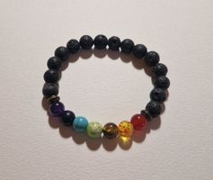 Bracelet Pierre de Lave & Chakras – Force & Ancrage